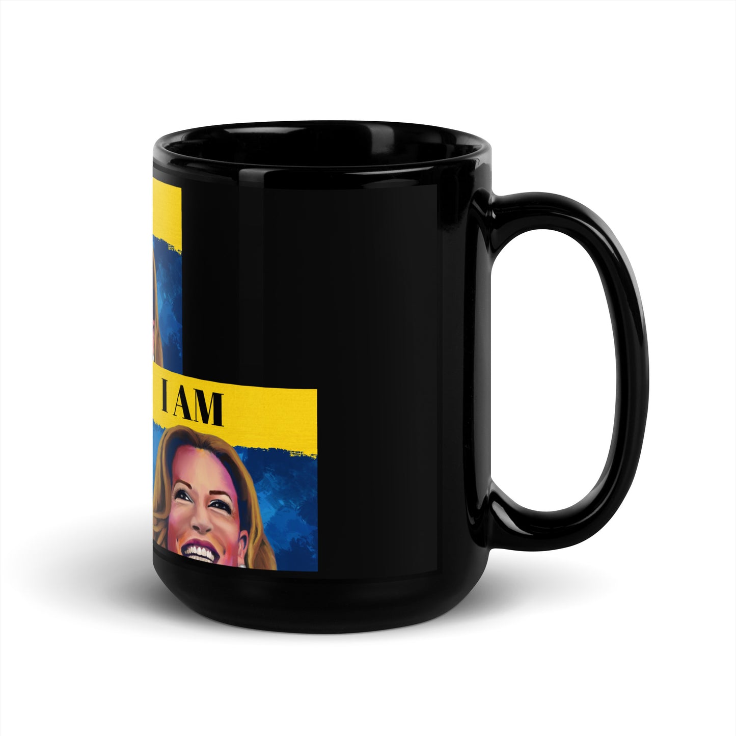 Kamala Harris - I Am Speaking - Black Glossy Mug